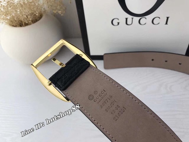 Gucci專櫃新款皮帶 古奇新款針扣腰帶 449716  jjp2276